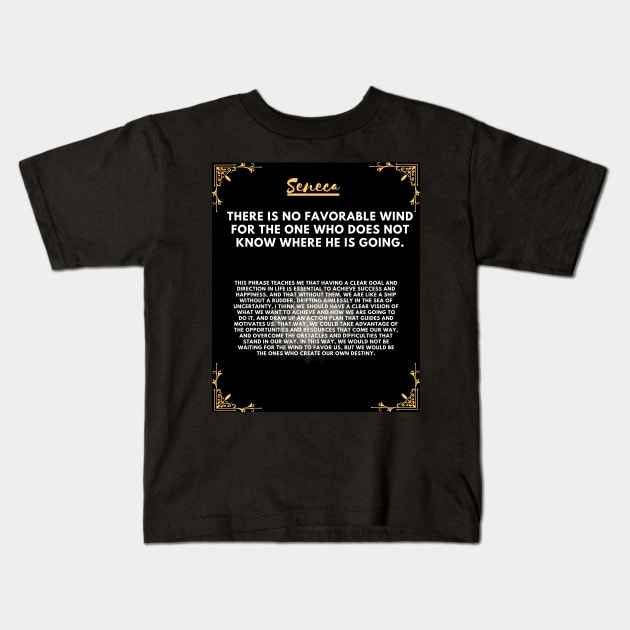 Seneca: the philosopher who helps you find your direction Kids T-Shirt by CachoGlorious